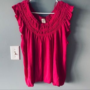 We The Free hot pink blouse
